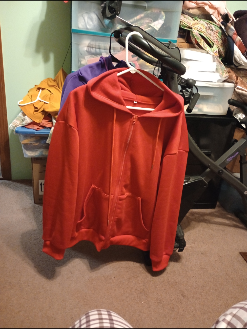 Red Zip-Up Hoodie - Unbranded